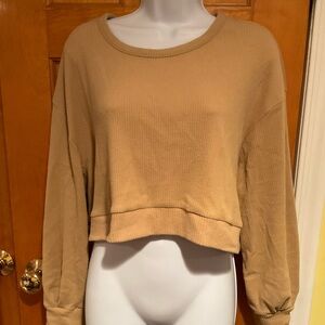 Women's Tan Cropped Top